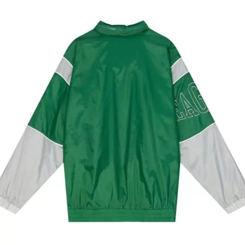 Men Mitchell & Ness Jackets & Outerwear-Authentic Sideline Jacket Philadelphia Eagles