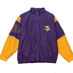 Men Mitchell & Ness Jackets & Outerwear-Authentic Sideline Jacket Minnesota Vikings