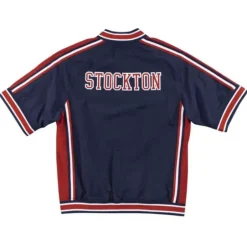 Men Mitchell & Ness Jackets & Outerwear-Authentic Warm Up Jacket Team Usa 1992 John Stockton