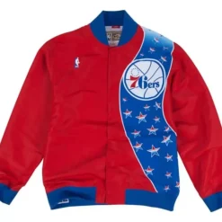 Men Mitchell & Ness Jackets & Outerwear-Authentic Warm Up Jacket Philadelphia 76Ers 1993-94