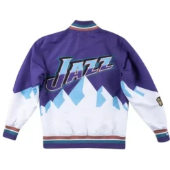 Men Mitchell & Ness Jackets & Outerwear-Authentic Warm Up Jacket Utah Jazz 1997-98