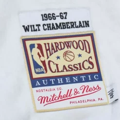Men Mitchell & Ness Jackets & Outerwear-Authentic Wilt Chamberlain Philadelphia 76Ers 1966-67 Shooting Shirt