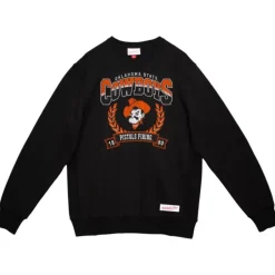 Men Mitchell & Ness Hoodies & Sweatshirts-Baseline Crew Oklahoma State University
