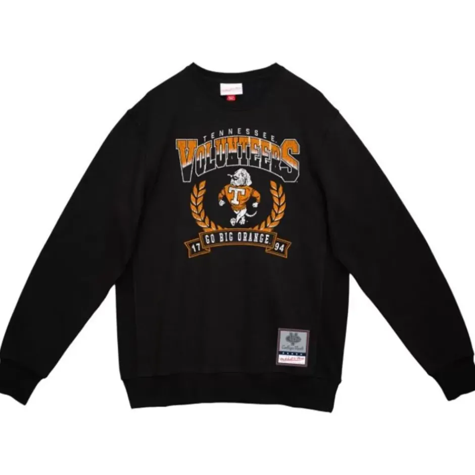 Men Mitchell & Ness Hoodies & Sweatshirts-Baseline Crew University Of Tennessee