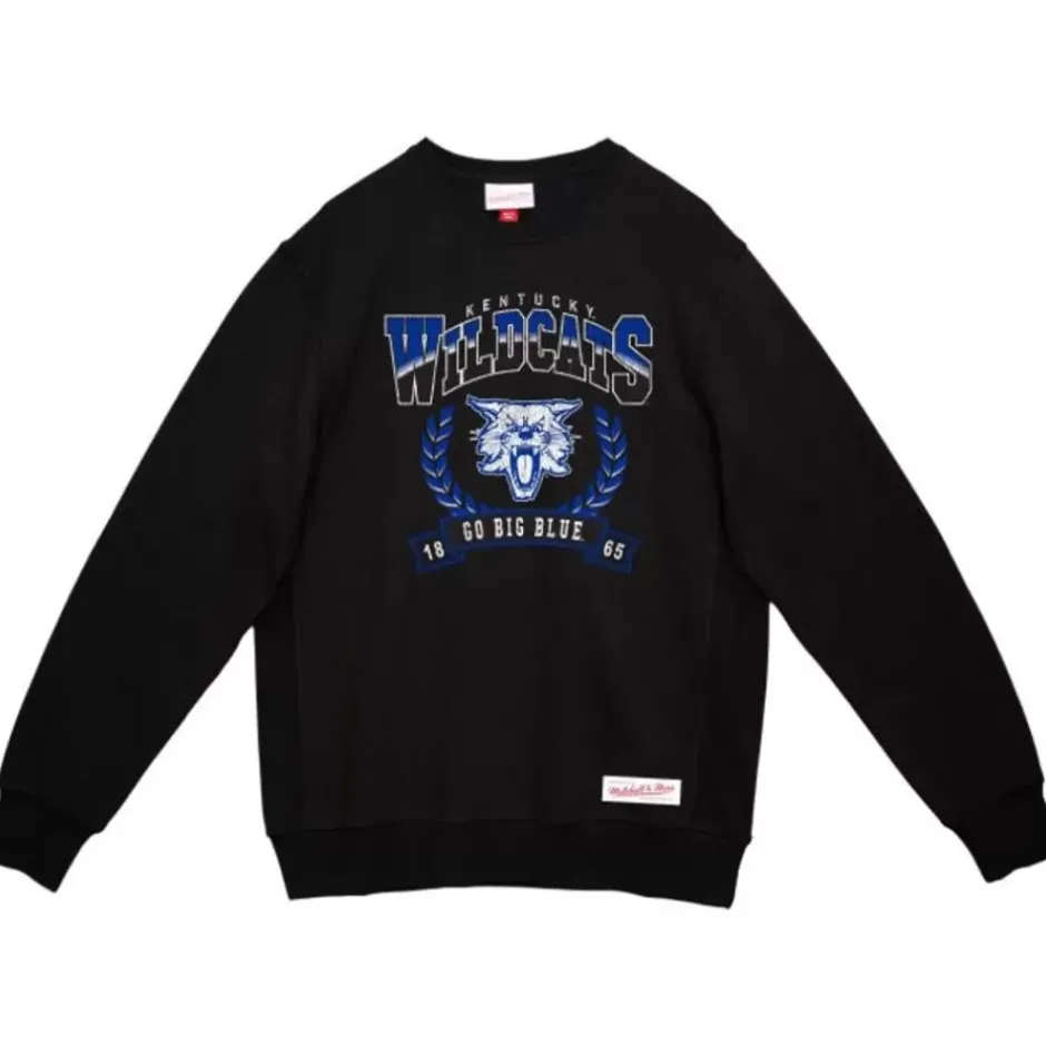 Men Mitchell & Ness Hoodies & Sweatshirts-Baseline Crew University Of Kentucky