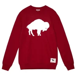 Men Mitchell & Ness Hoodies & Sweatshirts-Basic Logo 2 Hoodie Buffalo Bills