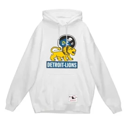 Men Mitchell & Ness Hoodies & Sweatshirts-Basic Logo 2 Hoodie Detroit Lions