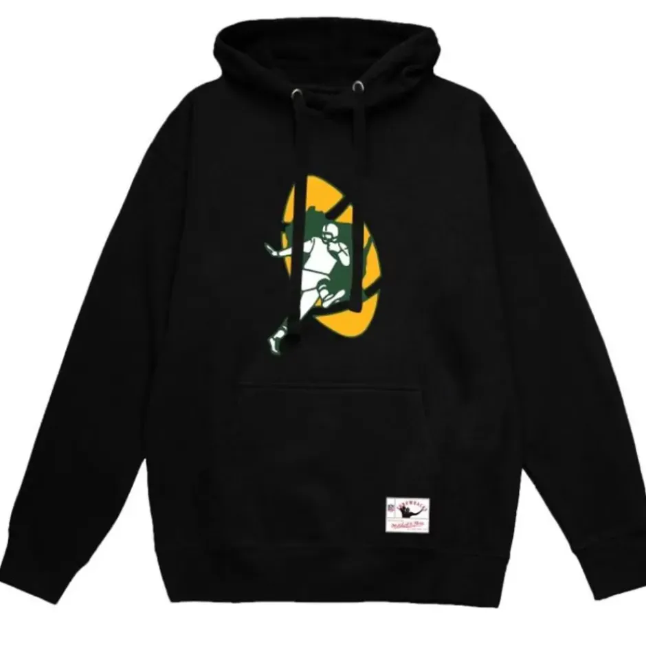 Men Mitchell & Ness Hoodies & Sweatshirts-Basic Logo 1 Hoodie Green Bay Packers