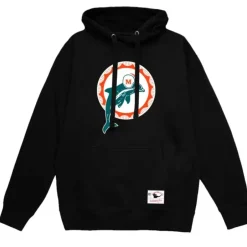 Men Mitchell & Ness Hoodies & Sweatshirts-Basic Logo 2 Hoodie Miami Dolphins