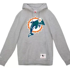 Men Mitchell & Ness Hoodies & Sweatshirts-Basic Logo 3 Hoodie Miami Dolphins
