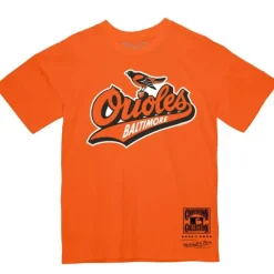 Men Mitchell & Ness T-Shirts & Tops-Basic Logo 4 Tee Baltimore Orioles