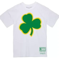 Men Mitchell & Ness T-Shirts & Tops-Basic Logo 4 Tee Boston Celtics