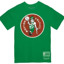Men Mitchell & Ness T-Shirts & Tops-Basic Logo 2 Tee Boston Celtics