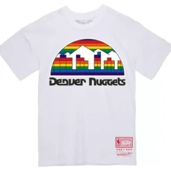 Men Mitchell & Ness T-Shirts & Tops-Basic Logo 3 Tee Denver Nuggets