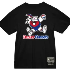 Men Mitchell & Ness T-Shirts & Tops-Basic Logo 2 Tee Denver Nuggets