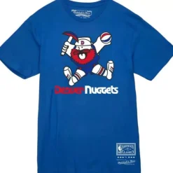 Men Mitchell & Ness T-Shirts & Tops-Basic Logo 2 Tee Denver Nuggets