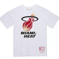 Men Mitchell & Ness T-Shirts & Tops-Basic Logo 1 Tee Miami Heat