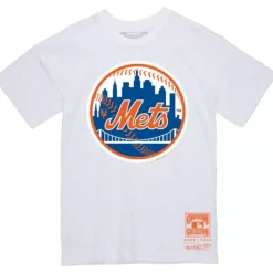 Men Mitchell & Ness T-Shirts & Tops-Basic Logo 1 Tee New York Mets