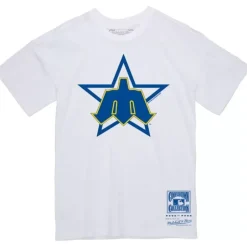 Men Mitchell & Ness T-Shirts & Tops-Basic Logo 1 Tee Seattle Mariners