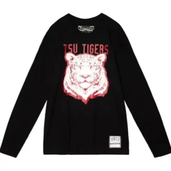 Men Mitchell & Ness T-Shirts & Tops-Basic Mascot Longsleeve Texas Southern University