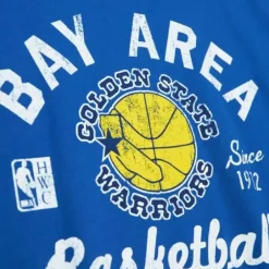 Men Mitchell & Ness T-Shirts & Tops-Bay Area Basketball Tee Golden State Warriors
