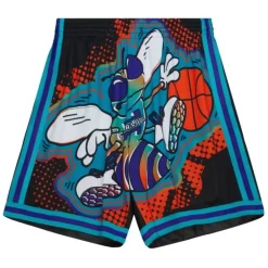 Men Mitchell & Ness Shorts-Big Face 7.0 Fashion Shorts Charlotte Hornets