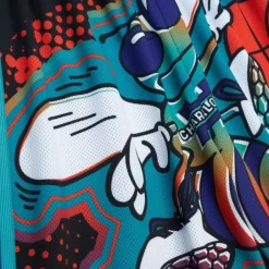 Men Mitchell & Ness Shorts-Big Face 7.0 Fashion Shorts Charlotte Hornets