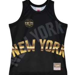 Men Mitchell & Ness T-Shirts & Tops-Big Face 4.0 Fashion Tank New York Knicks