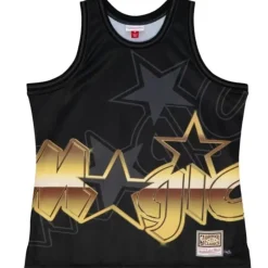 Men Mitchell & Ness T-Shirts & Tops-Big Face 4.0 Fashion Tank Orlando Magic