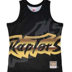 Men Mitchell & Ness T-Shirts & Tops-Big Face 4.0 Fashion Tank Toronto Raptors