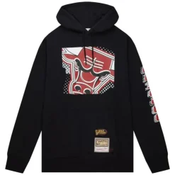 Men Mitchell & Ness Hoodies & Sweatshirts-Big Face 7.0 Hoodie Chicago Bulls