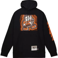 Men Mitchell & Ness Hoodies & Sweatshirts-Big Face 7.0 Hoodie Cleveland Browns