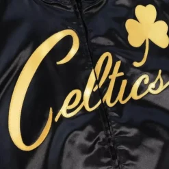 Men Mitchell & Ness Jackets & Outerwear-Big Face 4.0 Satin Jacket Boston Celtics