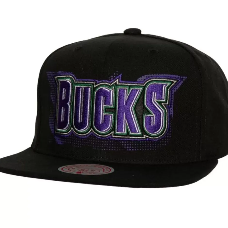 Mitchell & Ness Snapback-Big Face 7.0 Snapback Hwc Milwaukee Bucks