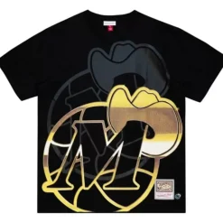Men Mitchell & Ness T-Shirts & Tops-Big Face 4.0 Ss Tee Dallas Mavericks