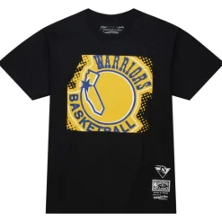 Men Mitchell & Ness T-Shirts & Tops-Big Face 7.0 Ss Tee Golden State Warriors
