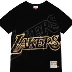 Men Mitchell & Ness T-Shirts & Tops-Big Face 4.0 Ss Tee Los Angeles Lakers