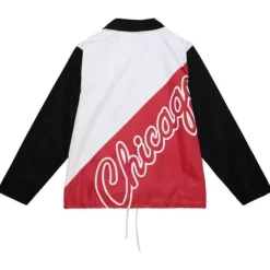 Men Mitchell & Ness Jackets & Outerwear-Big Face Coaches Jacket 5.0 Chicago Bulls