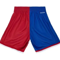 Men Mitchell & Ness Shorts-Big Face Fashion Shorts 5.0 Philadelphia 76Ers