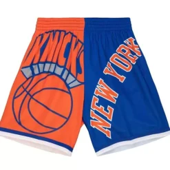 Men Mitchell & Ness Shorts-Big Face Fashion Shorts 5.0 New York Knicks