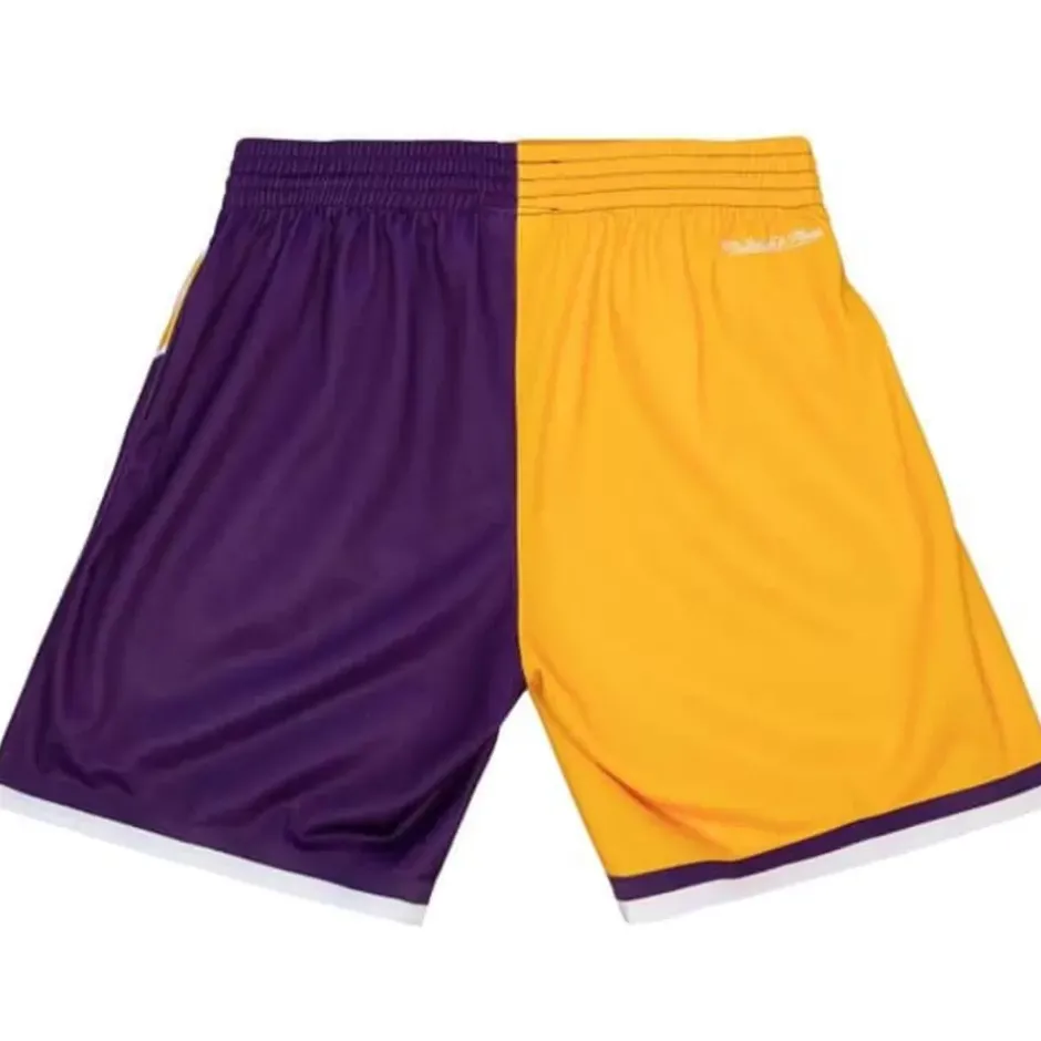 Men Mitchell & Ness Shorts-Big Face Fashion Shorts 5.0 Los Angeles Lakers