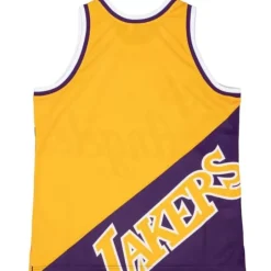 Men Mitchell & Ness T-Shirts & Tops-Big Face Fashion Tank 5.0 Los Angeles Lakers