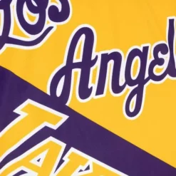 Men Mitchell & Ness T-Shirts & Tops-Big Face Fashion Tank 5.0 Los Angeles Lakers