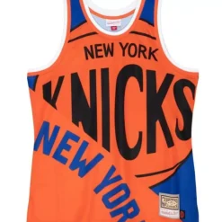 Men Mitchell & Ness T-Shirts & Tops-Big Face Fashion Tank 5.0 New York Knicks