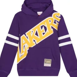 Youth Mitchell & Ness Big Kids-Big Face Fleece Hoodie Los Angeles Lakers