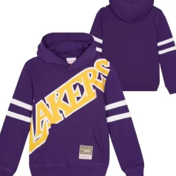 Youth Mitchell & Ness Big Kids-Big Face Fleece Hoodie Los Angeles Lakers