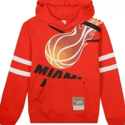 Youth Mitchell & Ness Big Kids-Big Face Fleece Hoodie Miami Heat
