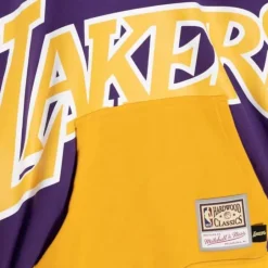 Men Mitchell & Ness Hoodies & Sweatshirts-Big Face Hoodie 5.0 Los Angeles Lakers