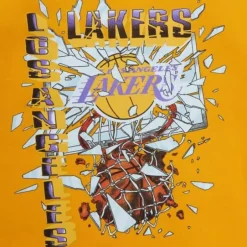 Men Mitchell & Ness Hoodies & Sweatshirts-Big Face Hoodie 6.0 Los Angeles Lakers