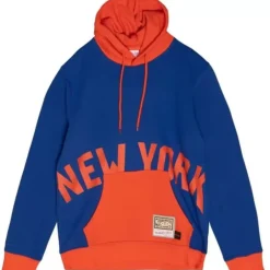 Men Mitchell & Ness Hoodies & Sweatshirts-Big Face Hoodie 5.0 New York Knicks